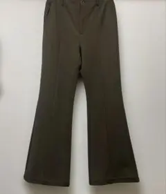 G U フレアパンツ サイドポケット付き ブラウン