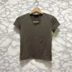 Malibu スポーティー サイドライン Tシャツ 半袖 Vネック