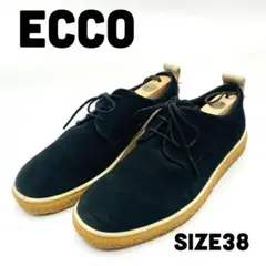美品✨ ecco パンチングレザー スウェード ローカット クレープソール