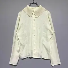 BELLE CRISTY 美品　ブラウス　アイボリー チェック柄 長袖シャツ