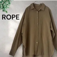 ROPE ロペ シアーシャツ ブラウン 透け感 ビックシルエット ゆったり