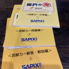 国語の要点 その1 読解力 SAPIX 3冊セット　2024年度版　未使用