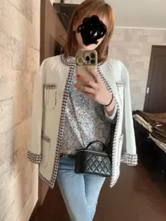 CHANEL 美品 ノーカラージャケット size 34