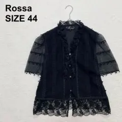 【美品】Rossa インポートロッサ　レースブラウス　透け感　日本製（1573）