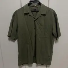 ユニクロ 半袖シャツ グリーン Sサイズ メンズ