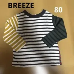 BREEZE マルチボーダーTシャツ 80