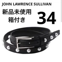 ジョンロンレースサリバン　レザー カジュアルベルト 金属リング付き　36 ジョンロンレースサリバン レザー カジュアルベルト 金属リング