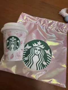 スターバックス巾着&ミニカップ　オーロラ　タンブラー型