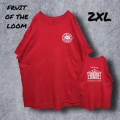 a189　【FRUIT OF THE LOOM】　Tシャツ　赤　2XL　輸入古着