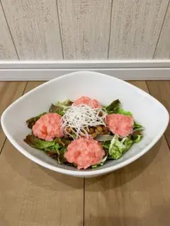 食品サンプル ネギトロ納豆サラダ フェイク ドッキリ