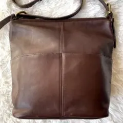 OLD COACH オールドコーチ ショルダー バケツ型 濃茶 USA製4141