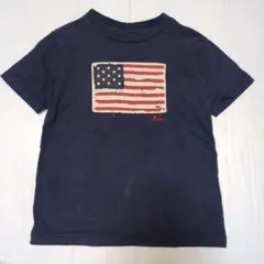 110★ラルフローレン★国旗アップリケ付きＴシャツ★
