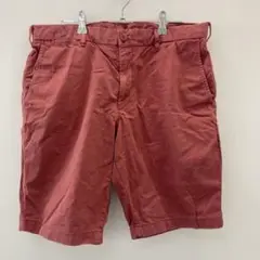 D272 ユニクロ コットンハーフパンツ エンジ メンズ L