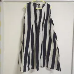 ストライプ ノースリーブ ワンピース 120