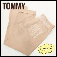 TOMMY　チェーン刺繍　コットンパンツ　Lサイズ　ベージュ　チノパン