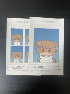 mikko トレーディング 証明写真風ステッカーLatte ラテ