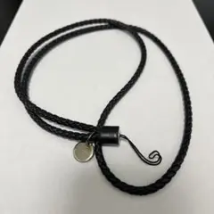 BOTTEGA VENETA ネックストラップ イントレチャート 黒 ボッテガ