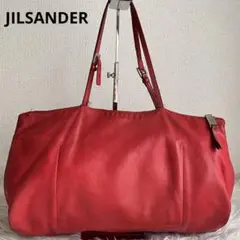 ✨JILSANDER✨ トートバッグ レッド レザー