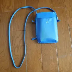 Kitamura キタムラ　スマホショルダー　ブルー