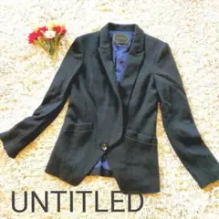 UNTITLEDアンタイトル ワンボタン ウールジャケット 黒ブラック サイズM