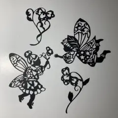 【（匿名配送）】切り絵　2人のエンジェルセット