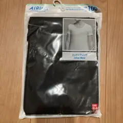 【新品未開封】ユニクロ　エアリズム　コットンブレンドUネックT（半袖）　100