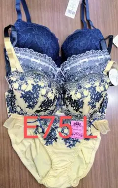 ブラジャー＆ショーツ 3組セット E75 Lサイズ