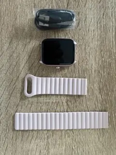 スマートウォッチ 本体 ピンク 交換用バンド付き