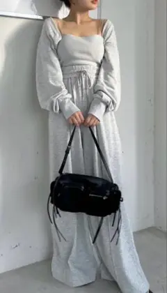 フレイアイディー　カップインキャミセットスウェットボレロ　スウェットタックパンツ