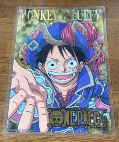 ONE PIECE ジャンボカードダス クリアプレート ルフィ レア 金箔押し