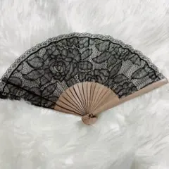 レース うちわ 再入荷♡　扇子 センス バレエ パフォーマンス　薔薇 ロリータ