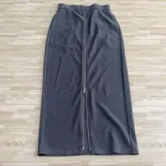 GUフロントジップナローロングスカート　Lサイズ
