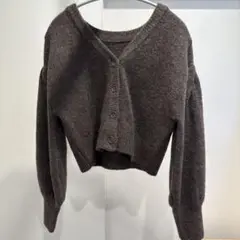 【美品】archives ブラウン ニットカーディガン