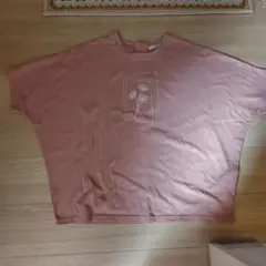 半袖　吸水速乾プリントドルマンＴシャツ　ピンク　Fサイズ axes femme