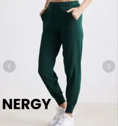 新品　NERGY スポンジニットジョガーパンツ グリーン ナージー