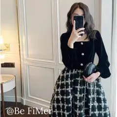 ワンピース レディース ドレス 長袖 ロング オルチャン 秋冬コーデ