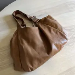 カンペール　ブラウンレザーショルダーバッグ