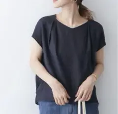 アーバンリサーチドアーズ　リネンフレンチタックブラウス