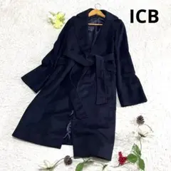 ICB カシミヤ100% ベルテッドコート ブラック