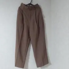 vis リネンライクハイウエストワイドパンツ