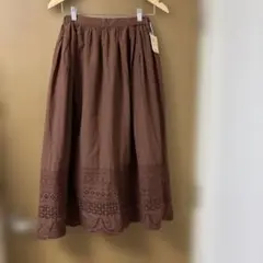 タグ付未使用studio CLIP裾スカラップレーススカート