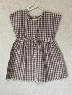 80 新品タグ付き　チェック　ワンピース