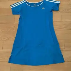 【adidas 】丈長め❢テニスウェアとして❢ 鮮やかブルー⇒ラスト価格799円