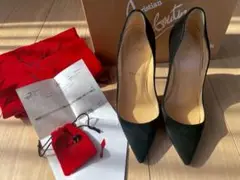 極美品Christianlouboutin.SOKATE12SUEDEパンプス