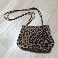 ROPE PICNIC 豹柄　ブラウン　バケット型　ショルダーバッグ