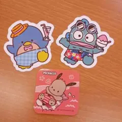 はぴだんぶい スシロー ピック　ハンギョドン　ポチャッコ　タキシードサム　日焼け