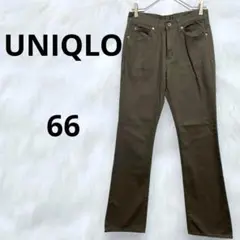 ✨美品✨UNIQLO カラーデニムジーンズ　丈長め　旧ロゴ　ヴィンテージ　ロング