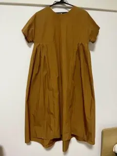 RayBEAMS ブラウン 半袖 フレアワンピース