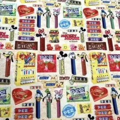 生地 はぎれ 綿ポリ ディズニー PEZ m&m's