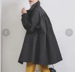 UNITED ARROWS ギャザー Aライン デザインナイロンブルゾン　コート